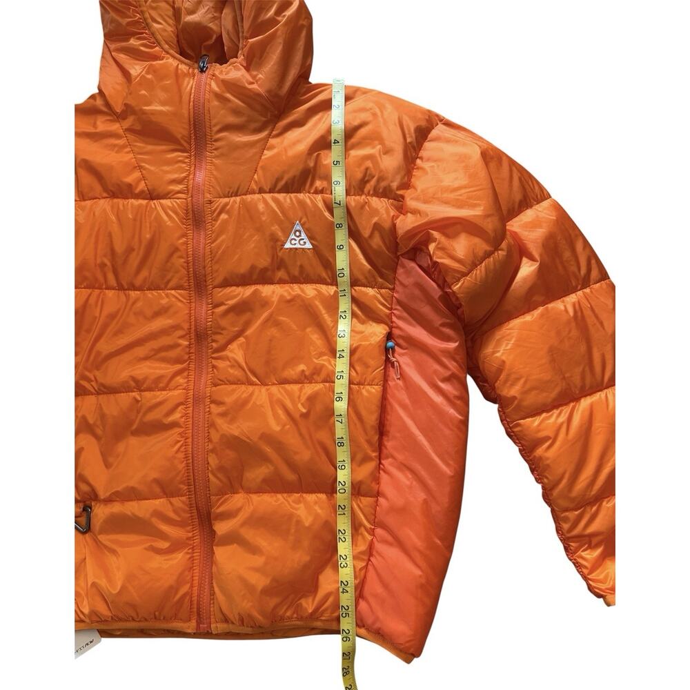 NIKE THERMA-FIT ADV ACG PRIMALOFT HOODED PUFFER JACKET COAT ORANGE MENS LARGE L - Picture 6 of 16